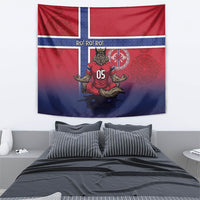 Custom Norway Football Tapestry Ro Ro Meditating Viking Wolf