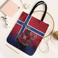 Custom Norway Football Tote Bag Ro Ro Meditating Viking Wolf