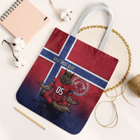 Custom Norway Football Tote Bag Ro Ro Meditating Viking Wolf