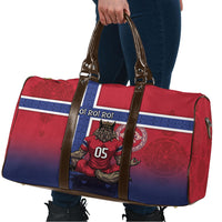 Custom Norway Football Travel Bag Ro Ro Meditating Viking Wolf