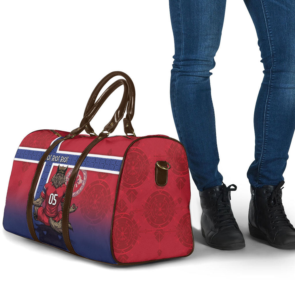 Custom Norway Football Travel Bag Ro Ro Meditating Viking Wolf