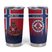 Custom Norway Football Tumbler Cup Ro Ro Meditating Viking Wolf