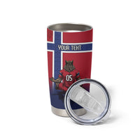 Custom Norway Football Tumbler Cup Ro Ro Meditating Viking Wolf