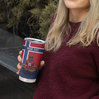 Custom Norway Football Tumbler Cup Ro Ro Meditating Viking Wolf