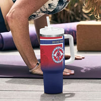 Custom Norway Football Tumbler With Handle Ro Ro Meditating Viking Wolf