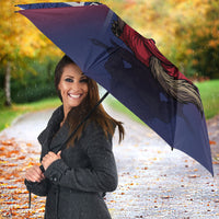 Custom Norway Football Umbrella Ro Ro Meditating Viking Wolf