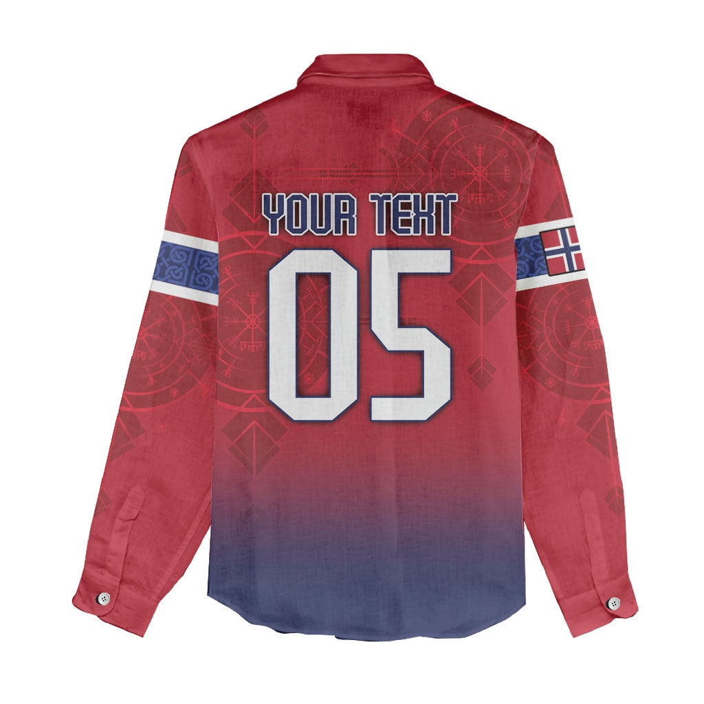Custom Norway Football Women Casual Shirt Ro Ro Meditating Viking Wolf