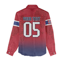 Custom Norway Football Women Casual Shirt Ro Ro Meditating Viking Wolf