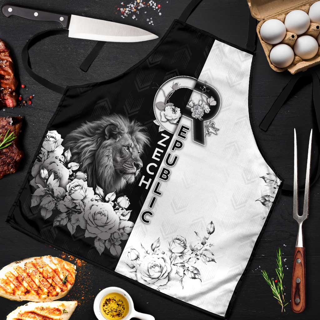 Czech Republic Apron White Lion With Rose - Wonder Print Shop