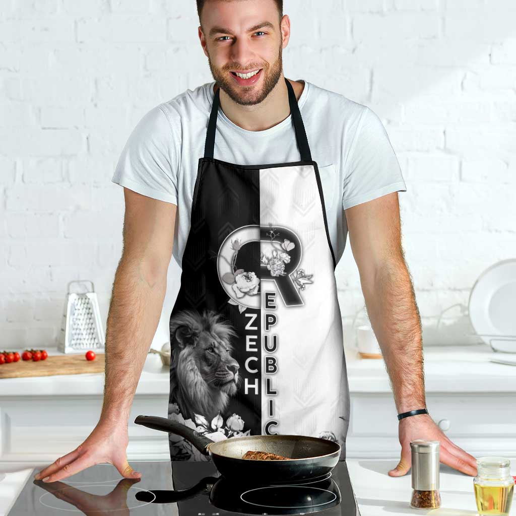 Czech Republic Apron White Lion With Rose - Wonder Print Shop