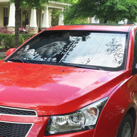 Czech Republic Auto Sun Shade White Lion With Rose - Wonder Print Shop