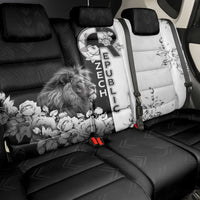 Czech Republic Back Car Seat Cover White Lion With Rose - Wonder Print Shop