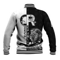 Czech Republic Baseball Jacket White Lion With Rose - Wonder Print Shop