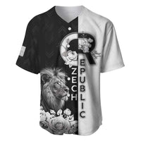 Czech Republic Baseball Jersey White Lion With Rose - Wonder Print Shop