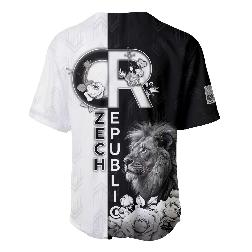 Czech Republic Baseball Jersey White Lion With Rose - Wonder Print Shop
