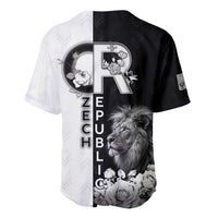 Czech Republic Baseball Jersey White Lion With Rose - Wonder Print Shop