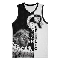 Czech Republic Basketball Jersey White Lion With Rose - Wonder Print Shop
