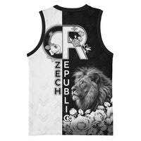 Czech Republic Basketball Jersey White Lion With Rose - Wonder Print Shop