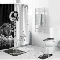 Czech Republic Bathroom Set White Lion With Rose - Wonder Print Shop
