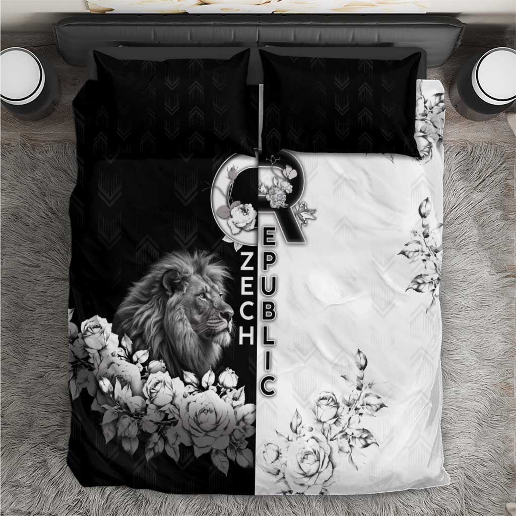 Czech Republic Bedding Set White Lion With Rose - Wonder Print Shop