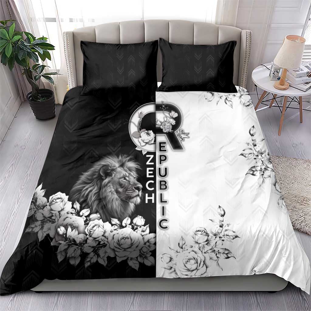 Czech Republic Bedding Set White Lion With Rose - Wonder Print Shop