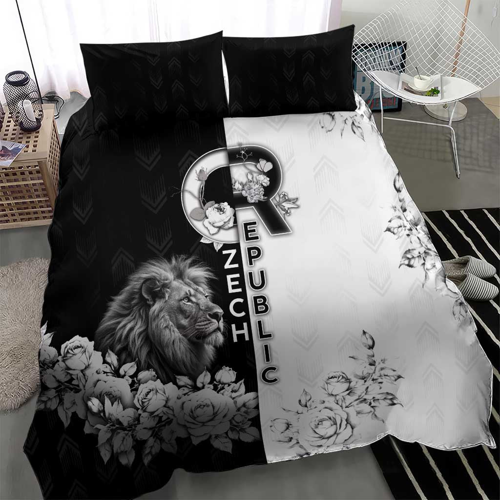 Czech Republic Bedding Set White Lion With Rose - Wonder Print Shop