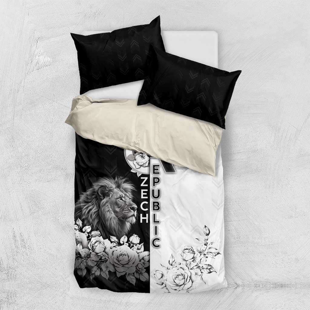 Czech Republic Bedding Set White Lion With Rose - Wonder Print Shop