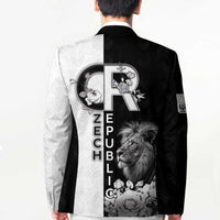 Czech Republic Blazer White Lion With Rose - Wonder Print Shop