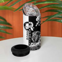 Czech Republic 4 in 1 Can Cooler Tumbler White Lion With Rose - Wonder Print Shop