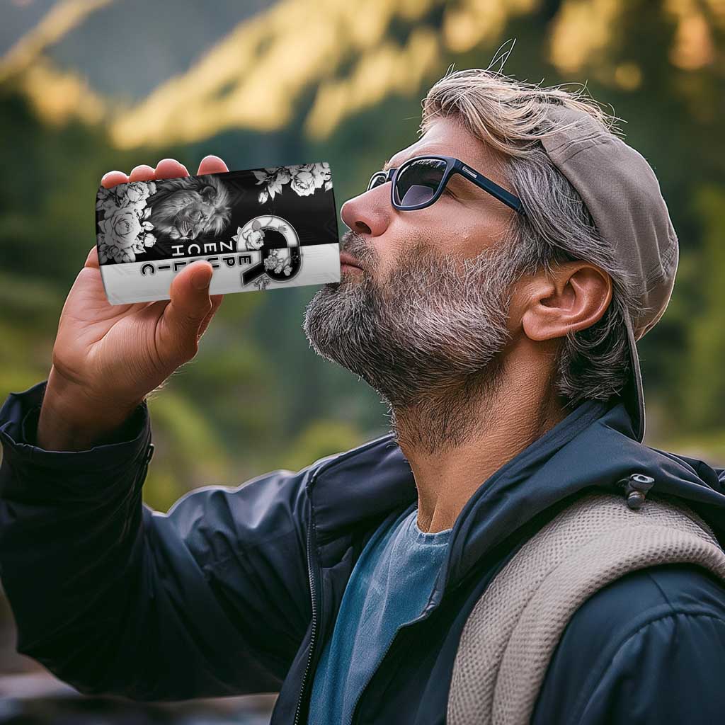 Czech Republic 4 in 1 Can Cooler Tumbler White Lion With Rose - Wonder Print Shop