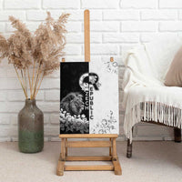 Czech Republic Canvas Wall Art White Lion With Rose - Wonder Print Shop