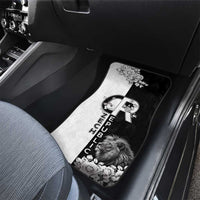 Czech Republic Car Mats White Lion With Rose - Wonder Print Shop