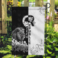 Czech Republic Garden Flag White Lion With Rose - Wonder Print Shop