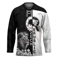 Czech Republic Hockey Jersey White Lion With Rose - Wonder Print Shop