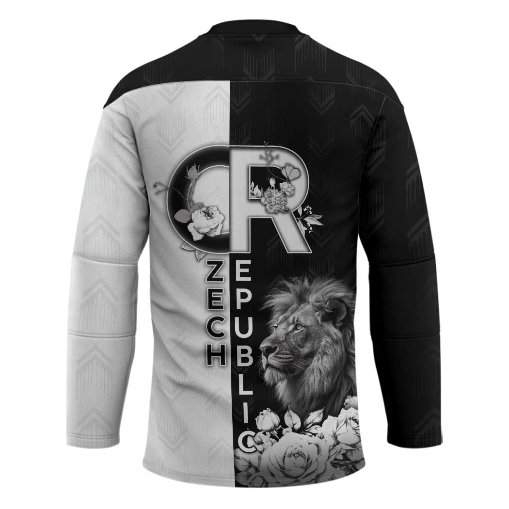 Czech Republic Hockey Jersey White Lion With Rose - Wonder Print Shop