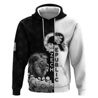 Czech Republic Hoodie White Lion With Rose - Wonder Print Shop