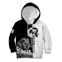 Czech Republic Kid Hoodie White Lion With Rose - Wonder Print Shop