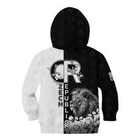 Czech Republic Kid Hoodie White Lion With Rose - Wonder Print Shop