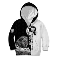 Czech Republic Kid Hoodie White Lion With Rose - Wonder Print Shop
