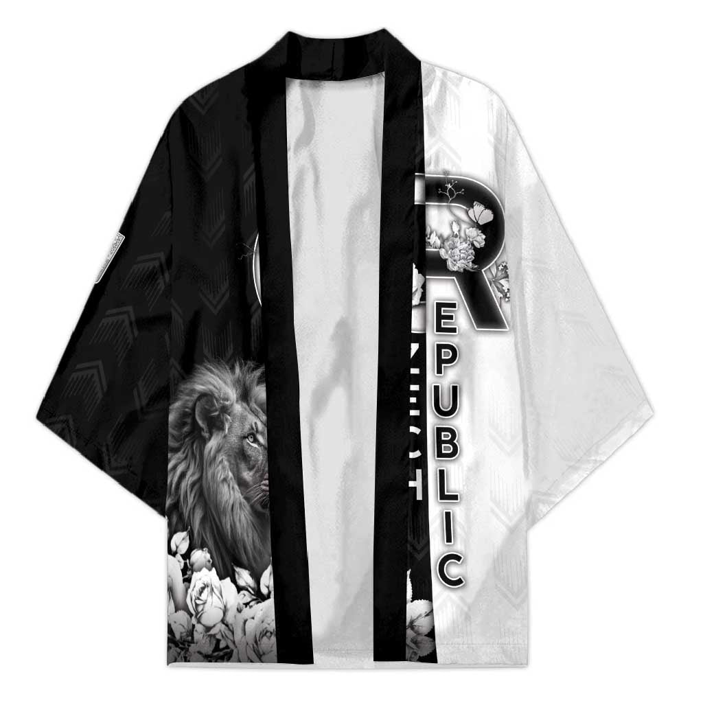 Czech Republic Kimono White Lion With Rose - Wonder Print Shop