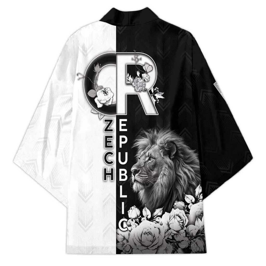 Czech Republic Kimono White Lion With Rose - Wonder Print Shop