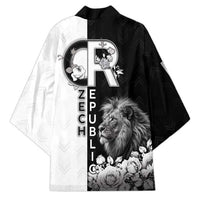 Czech Republic Kimono White Lion With Rose - Wonder Print Shop