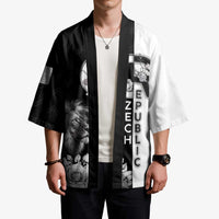 Czech Republic Kimono White Lion With Rose - Wonder Print Shop