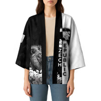 Czech Republic Kimono White Lion With Rose - Wonder Print Shop