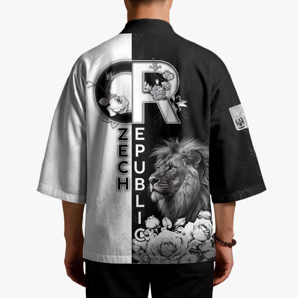 Czech Republic Kimono White Lion With Rose - Wonder Print Shop
