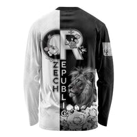 Czech Republic Long Sleeve Shirt White Lion With Rose - Wonder Print Shop