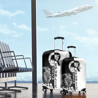 Czech Republic Luggage Cover White Lion With Rose - Wonder Print Shop