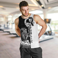 Czech Republic Men Tank Top White Lion With Rose - Wonder Print Shop