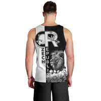 Czech Republic Men Tank Top White Lion With Rose - Wonder Print Shop