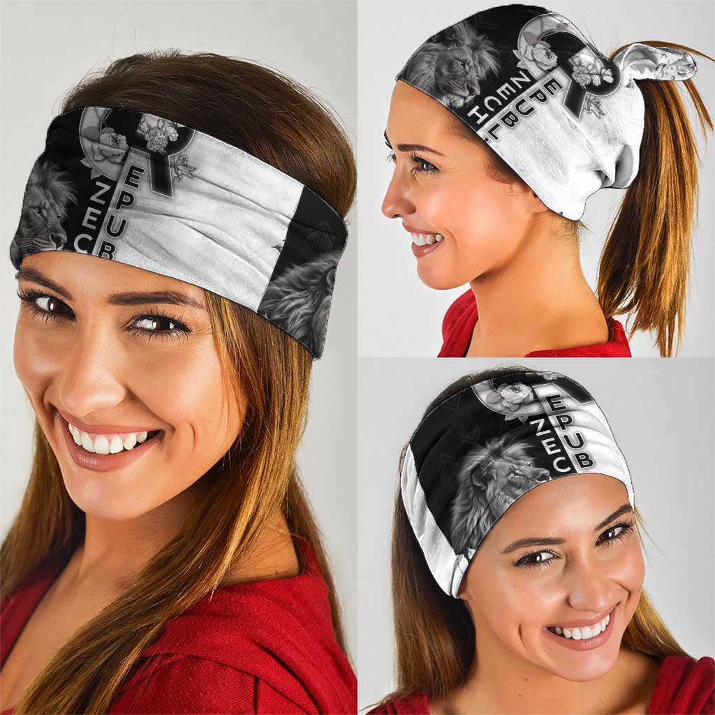 Czech Republic Neck Gaiter White Lion With Rose DT05